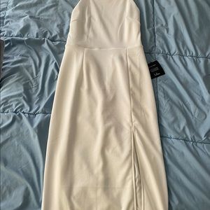 Lulu white backless dress